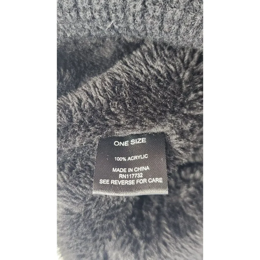 Gerry Unisex Faux Fur Lined  Black Winter Hat One Size
